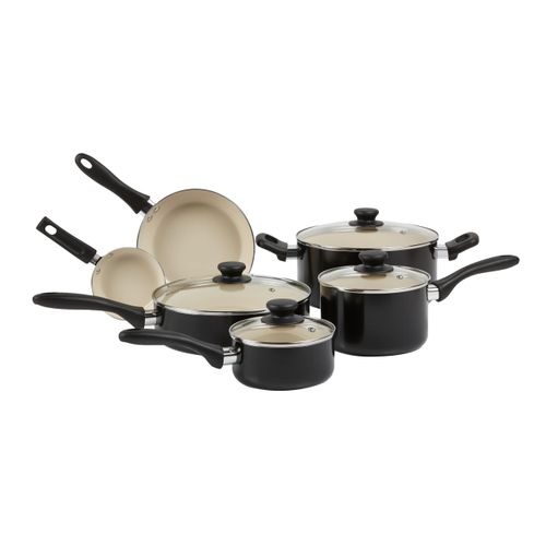 Amazon Basics Ceramic Nonstick Cookware, 8-Piece Set 3