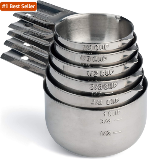 Hudson Essentials Stainless Steel Measuring Cups Set (7-piece)