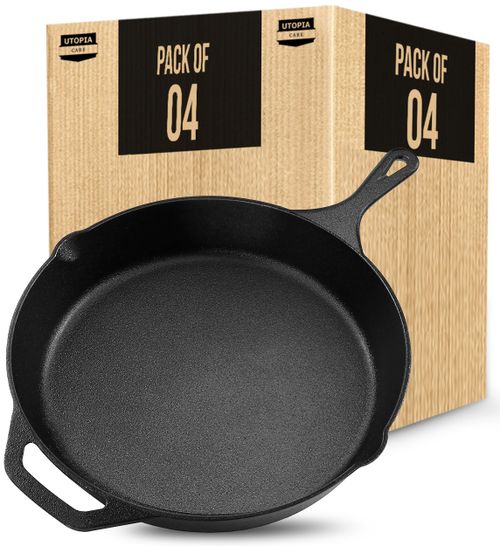 Utopia Kitchen Premium Cast Iron Skillet 12 Inch
